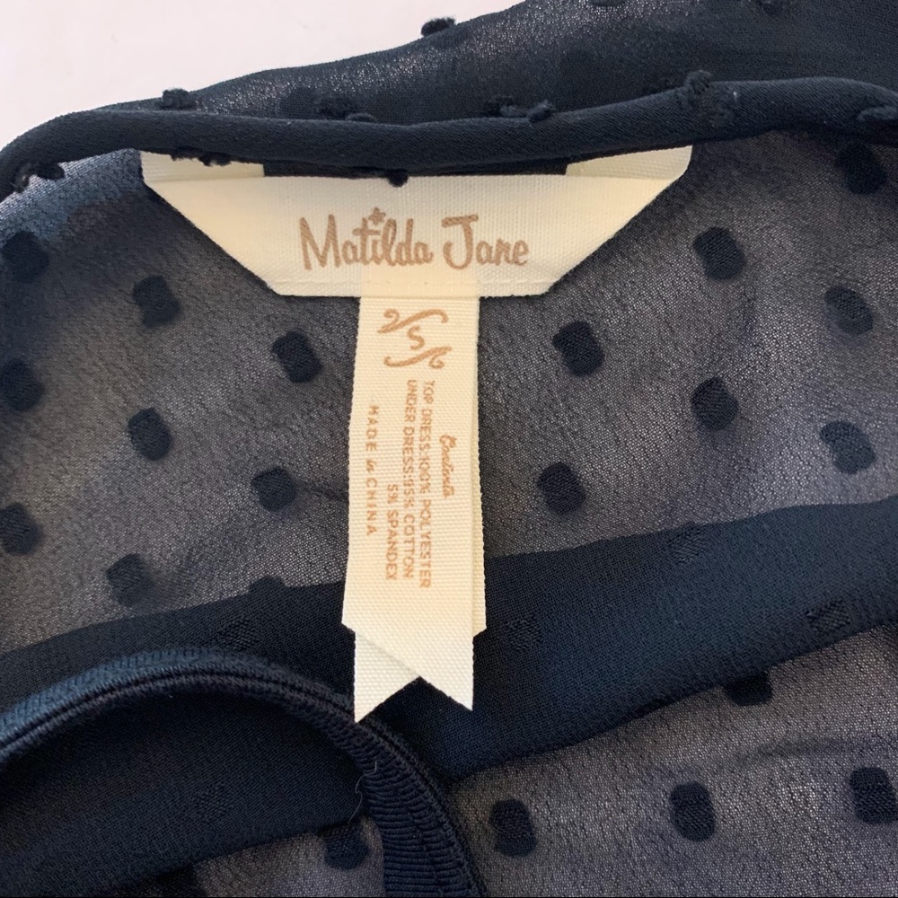 Maltida Jane Black NOSTALGIA Sheer Dot Lace Dress - Picture 11 of 16
